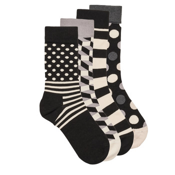 Modni dodaci Visoke čarape Happy socks CLASSIC BLACK Crna / Bijela