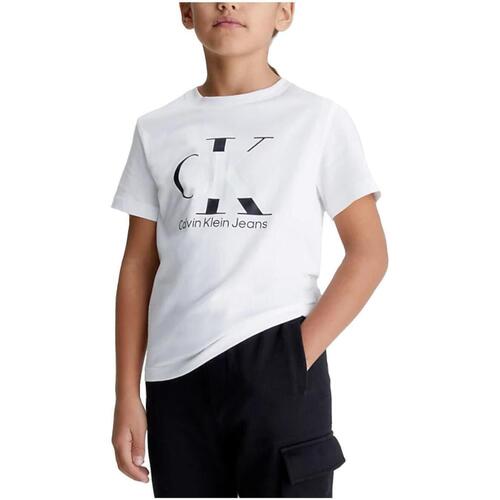 Odjeća Dječak
 Majice kratkih rukava Calvin Klein Jeans  Bijela