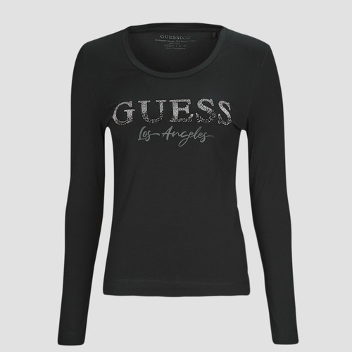 Odjeća Žene
 Majice dugih rukava Guess LS VN LOGO MICRO Crna