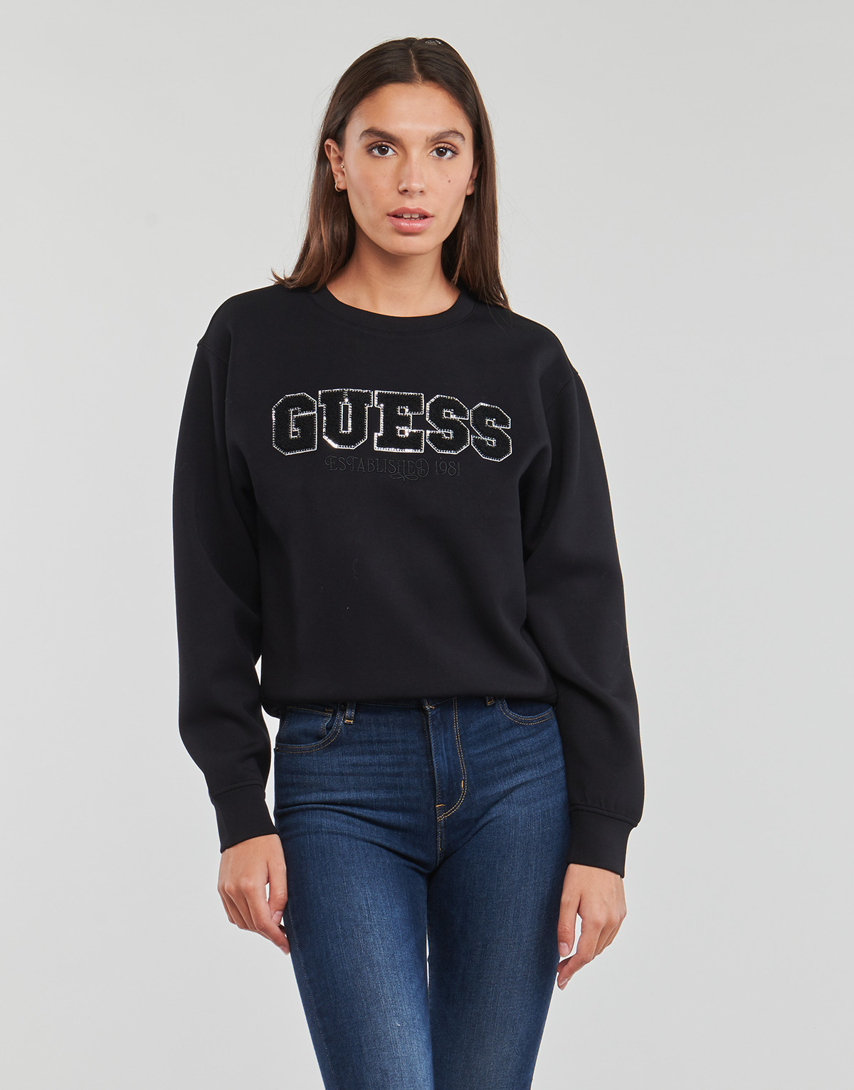 Odjeća Žene
 Sportske majice Guess CN EMBELLISHED LOGO Crna