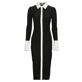 Odjeća Žene
 Duge haljine Karl Lagerfeld LSLV POLO DRESS Crna / Bijela