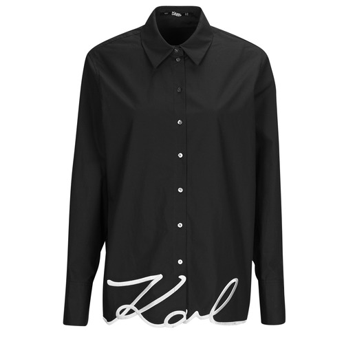 Odjeća Žene
 Košulje i bluze Karl Lagerfeld KARL HEM SIGNATURE SHIRT Crna