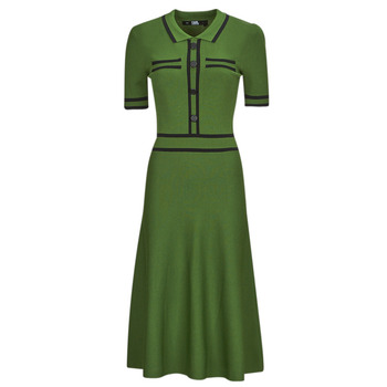 Odjeća Žene
 Duge haljine Karl Lagerfeld S SLV KNIT DRESS Zelena / Crna