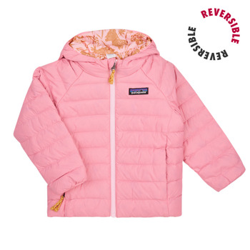 Odjeća Djevojčica Pernate jakne Patagonia BABY REVERSIBLE DOWN SWEATER HOODY Ružičasta