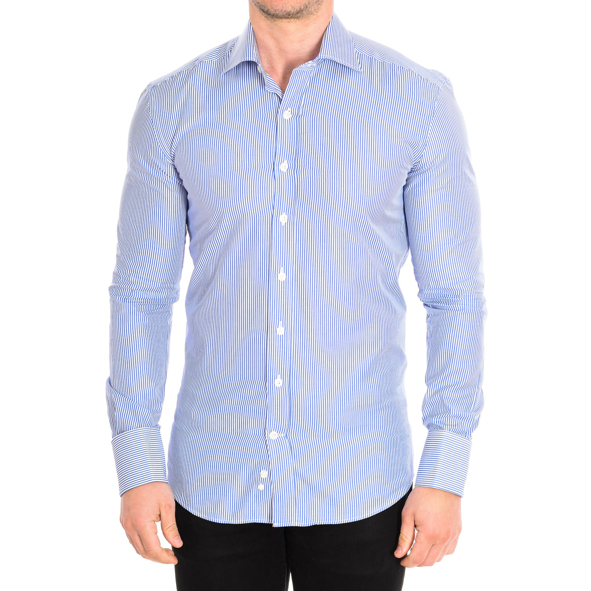 Odjeća Muškarci
 Košulje dugih rukava CafÃ© Coton ORLANDO4-SLIM-G-55DC Plava