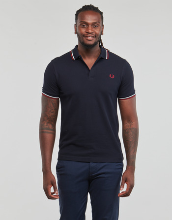 Fred Perry TWIN TIPPED FRED PERRY SHIRT Bijela / Crvena