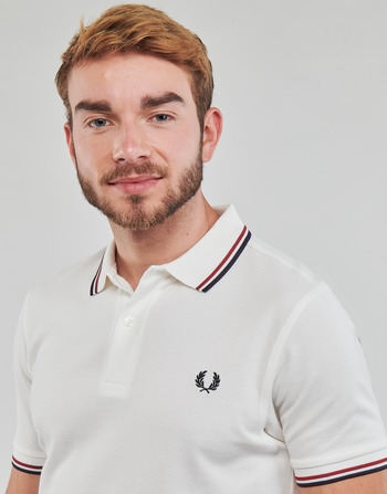 Fred Perry TWIN TIPPED FRED PERRY SHIRT Bijela
