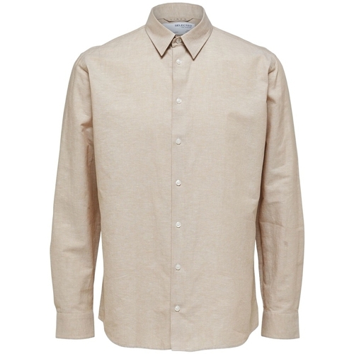 Odjeća Muškarci
 Košulje dugih rukava Selected Regnew-Linen - Kelp Bež