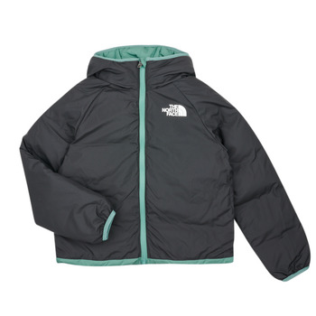 The North Face Boys North DOWN reversible hooded jacket Crna / Zelena
