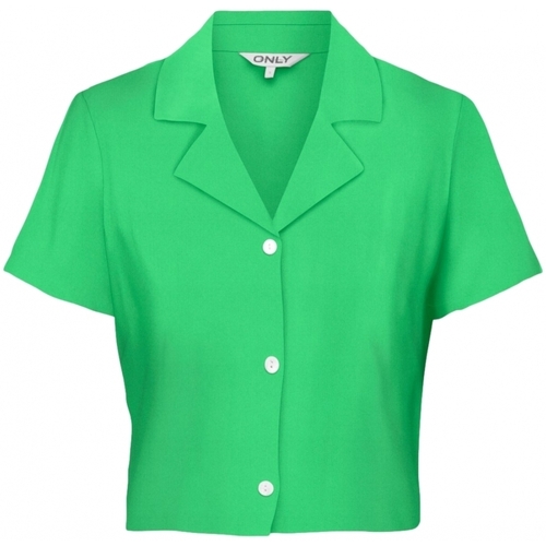 Odjeća Žene
 Topovi i bluze Only Shirt Caro Linen - Summer Green Zelena