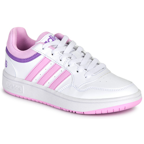 Obuća Djevojčica Niske tenisice Adidas Sportswear HOOPS 3.0 K Bijela / Ljubičasta