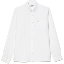 Odjeća Muškarci
 Košulje dugih rukava Lacoste Linen Casual Shirt - Blanc Bijela