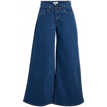 Odjeća Žene
 Hlače Object Jeans Moji Wide - Medium Blue Denim Plava