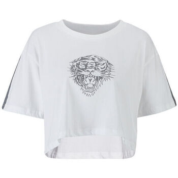 Odjeća Muškarci
 Majice s naramenicama i majice bez rukava Ed Hardy Tiger glow crop top white Bijela