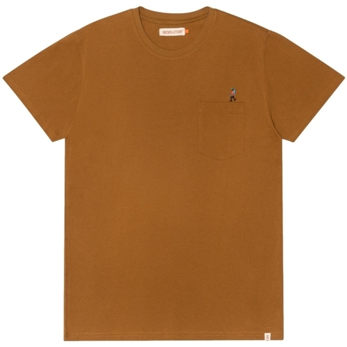 Odjeća Muškarci
 Majice / Polo majice Revolution Regular T-Shirt 1330 HIK - Light Brown Smeđa