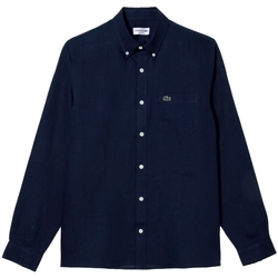 Odjeća Muškarci
 Košulje dugih rukava Lacoste Linen Casual Shirt - Marine Plava