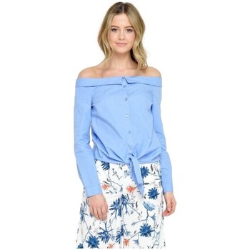 Odjeća Žene
 Topovi i bluze Only Julia Off Shoulder Shirt - Cashmere Blue Plava