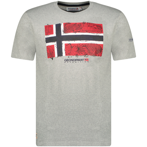 Odjeća Muškarci
 Majice kratkih rukava Geo Norway SW1239HGNO-BLENDED GREY Siva
