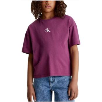 Odjeća Djevojčica Majice kratkih rukava Calvin Klein Jeans  Ljubičasta