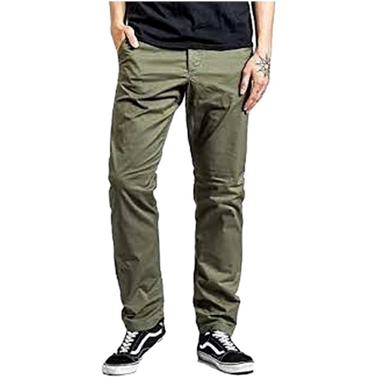 Odjeća Muškarci
 Chino hlače i hlače mrkva kroja Produkt PANTALON CHINO HOMBRE  12155017 Zelena