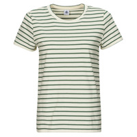 Odjeća Žene
 Majice kratkih rukava Petit Bateau A0A9P COL ROND Bijela / Zelena