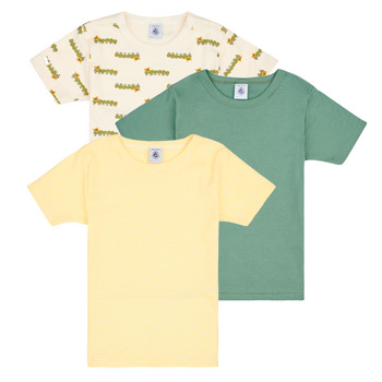 Odjeća Dječak
 Majice kratkih rukava Petit Bateau A0A8I X3 žuta / Zelena / Višebojna