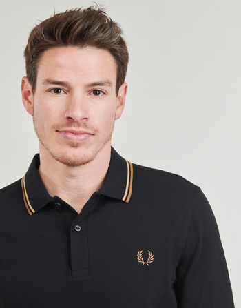 Fred Perry TWIN TIPPED FRED PERRY SHIRT Crna / Smeđa