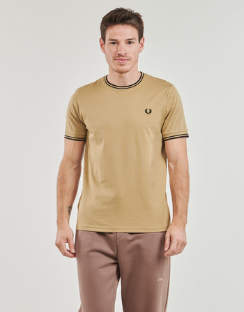 Fred Perry TWIN TIPPED T-SHIRT Bež / Crna