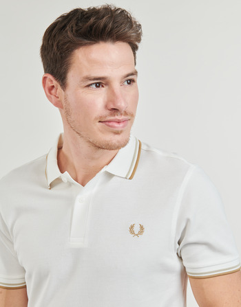 Fred Perry TWIN TIPPED FRED PERRY SHIRT Bijela / Bež