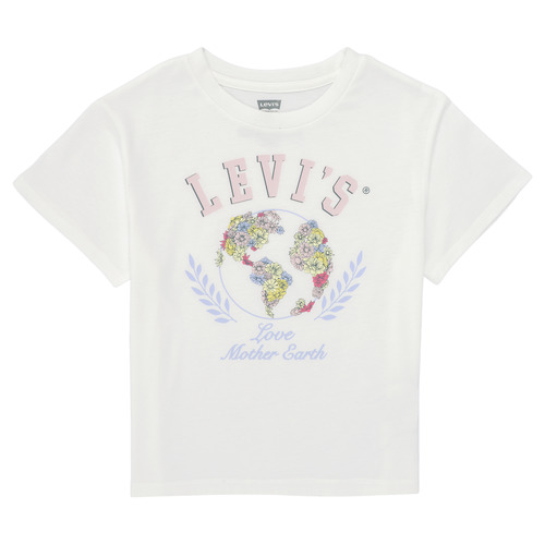 Odjeća Djevojčica Majice kratkih rukava Levi's EARTH OVERSIZED TEE Bijela