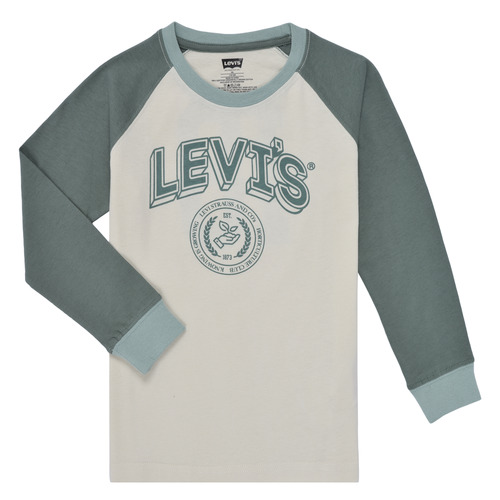 Odjeća Dječak
 Majice dugih rukava Levi's PREP COLORBLOCK LONGSLEEVE Bijela / Zelena