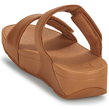 FitFlop Lulu Adjustable Leather Slides Smeđa / Camel