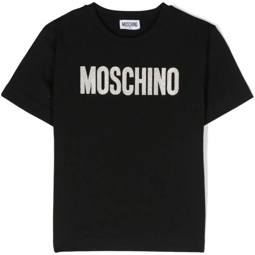 Odjeća Djevojčica Majice kratkih rukava Moschino HDM060LAA10 Crna