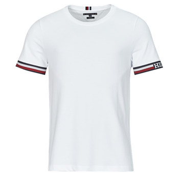 Odjeća Muškarci
 Majice kratkih rukava Tommy Hilfiger MONOTYPE BOLD GSTIPPING TEE Bijela