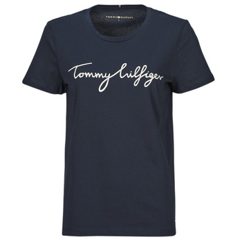 Odjeća Žene
 Majice kratkih rukava Tommy Hilfiger HERITAGE CREW NECK GRAPHIC TEE Tamno plava