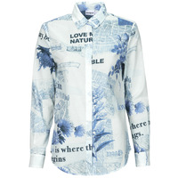 Odjeća Žene
 Košulje i bluze Desigual CAM_FLOWERS NEWS Bijela / Plava