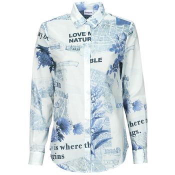 Odjeća Žene
 Košulje i bluze Desigual CAM_FLOWERS NEWS Bijela / Plava