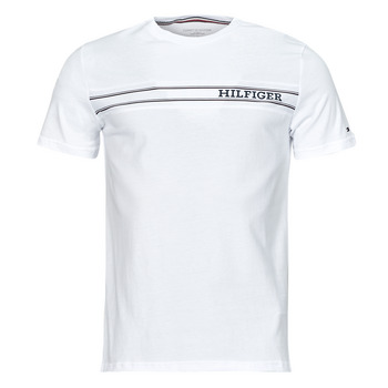 Odjeća Muškarci
 Majice kratkih rukava Tommy Hilfiger MONOTYPE STRIPE Bijela