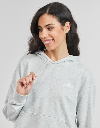 New Balance FRENCH TERRY SMALL LOGO HOODIE Siva