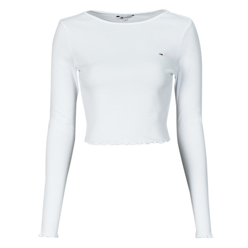 Odjeća Žene
 Majice kratkih rukava Tommy Jeans TJW RUCHE RIB TOP LS Bijela