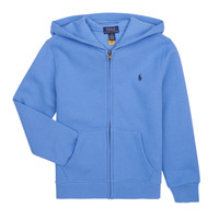 Odjeća Djeca Sportske majice Polo Ralph Lauren LS FZ HOOD-TOPS-KNIT Plava