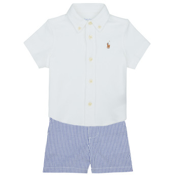 Odjeća Dječak
 Dječji kompleti Polo Ralph Lauren SSBDSRTSET-SETS-SHORT SET Plava / Nebesko plava / Bijela