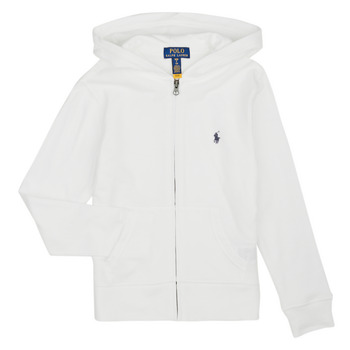 Odjeća Djeca Sportske majice Polo Ralph Lauren LSFZHOODM12-KNIT SHIRTS-SWEATSHIRT Bijela / Bijela