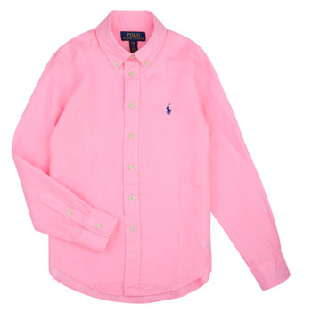 Odjeća Djeca Košulje dugih rukava Polo Ralph Lauren CLBDPPC-SHIRTS-SPORT SHIRT Ružičasta / Ružičasta