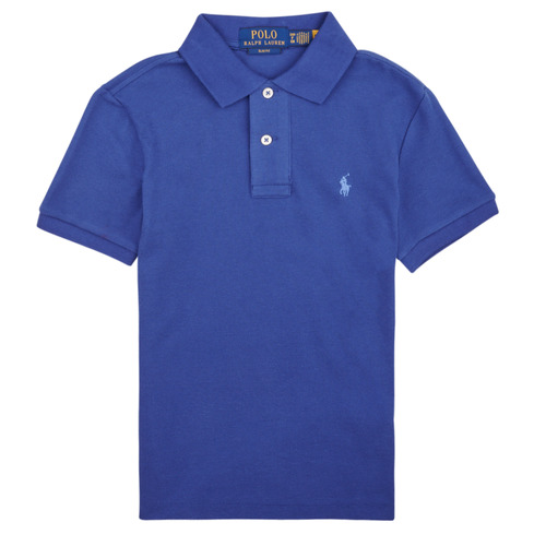 Odjeća Dječak
 Polo majice kratkih rukava Polo Ralph Lauren SLIM POLO-TOPS-KNIT Plava