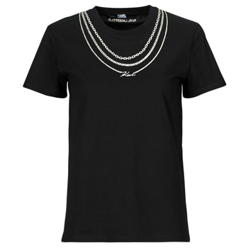 Odjeća Žene
 Majice kratkih rukava Karl Lagerfeld karl necklace t-shirt Crna