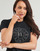 Odjeća Žene
 Majice kratkih rukava Karl Lagerfeld rhinestone logo t-shirt Crna