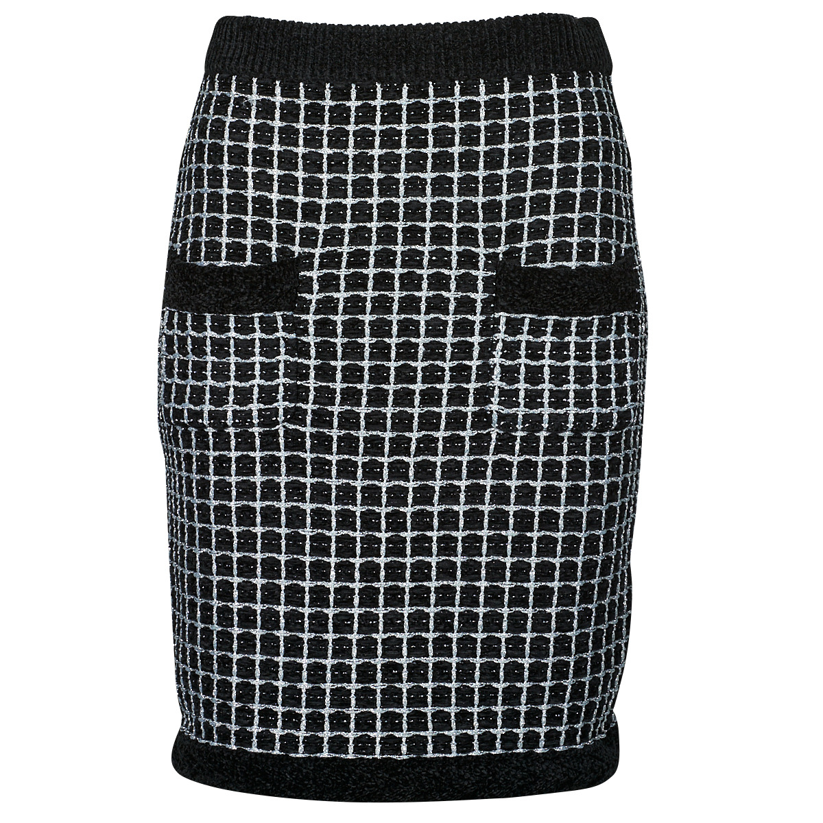 Odjeća Žene
 Suknje Karl Lagerfeld boucle knit skirt Crna / Bijela