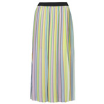 stripe pleated skirt