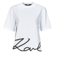 Odjeća Žene
 Majice kratkih rukava Karl Lagerfeld karl signature hem t-shirt Bijela